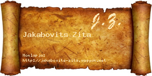 Jakabovits Zita névjegykártya